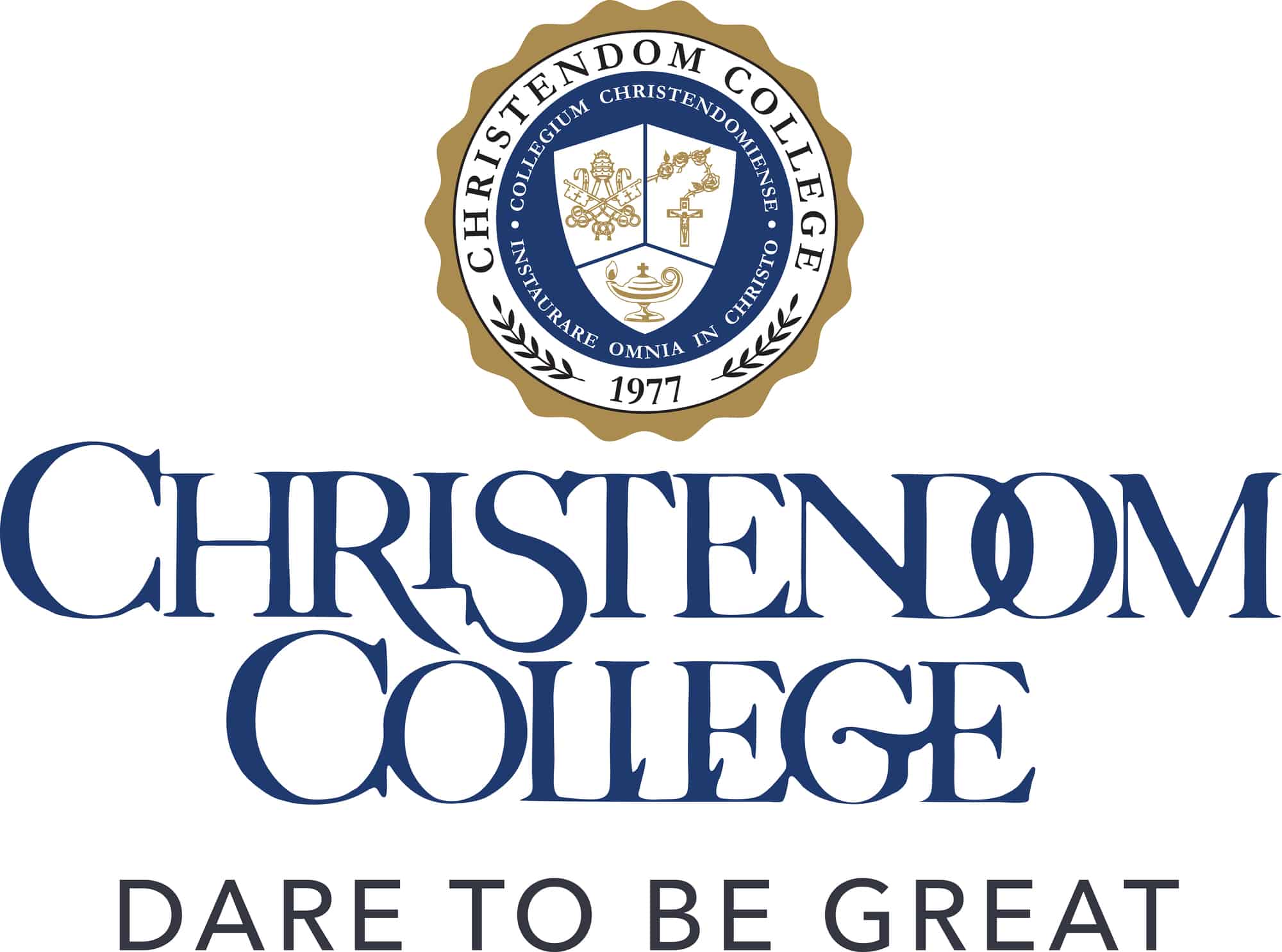 Seal Logo Christendom Color Blue Dare